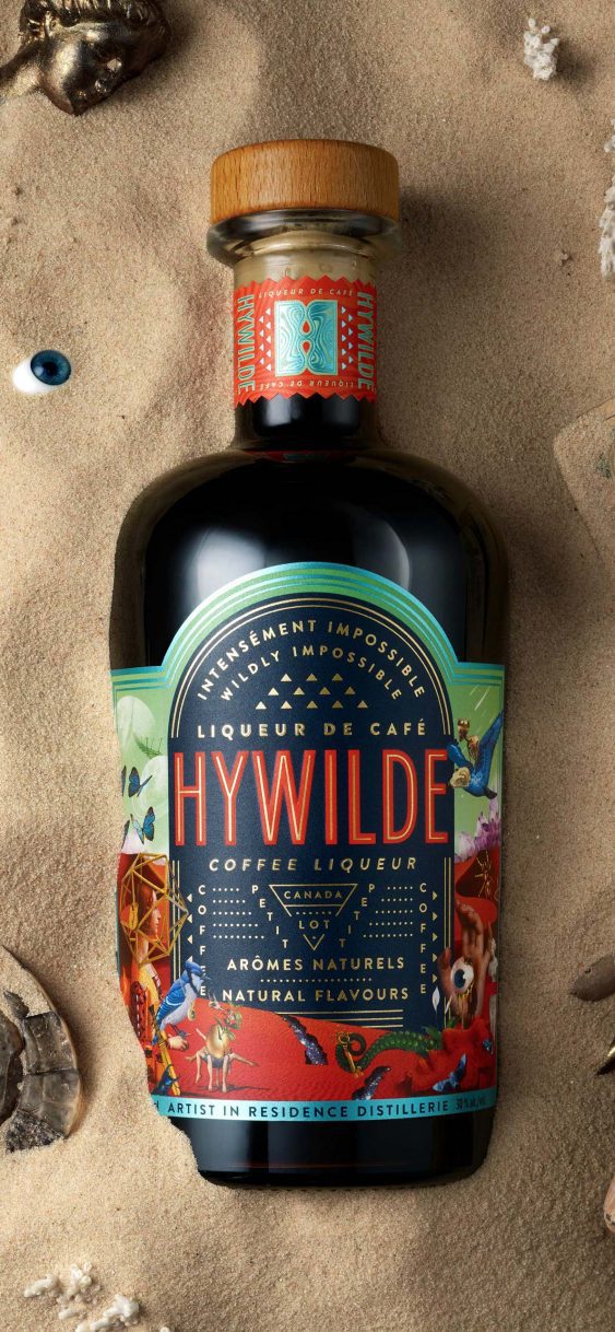 Branding, packaging, and label design for coffee liqueur